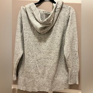 Cable Knit Sweater Hoodie by Natural Reflections Heather Grey XL